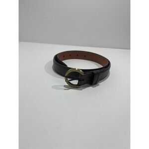 Vintage Snake Skin Belt Women S Small Black Gold Tone Hardware Vintage Snake Skin Belt Women S Small Black Gold Tone  main image 4